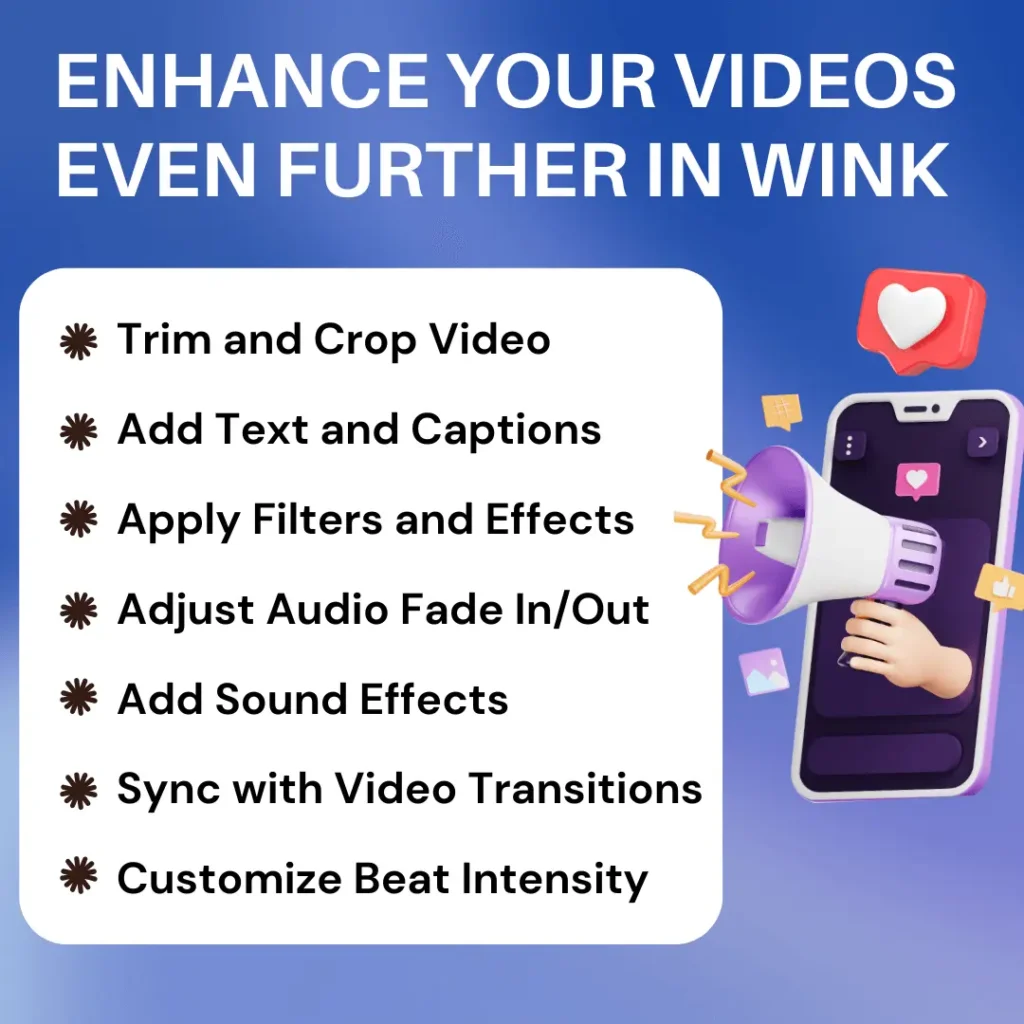 Adding Beats in Wink MOD APK